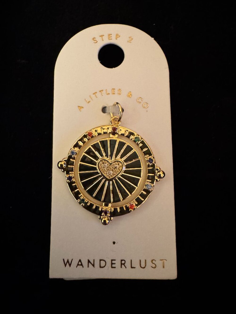 A Littles & Co - Wanderlust Compass Charm (Gold)
